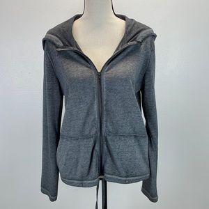 ⭐️Josie Natorie burnout full zip hooded jacket sm
